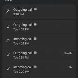 Fake Call Log Entry