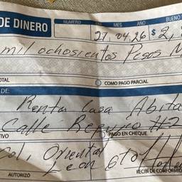 Handwritten Receipt Date Edit