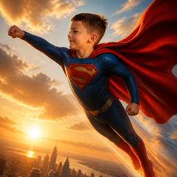 Superman Flying Photo Edit
