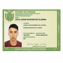 Après - Carte d'identité brésilienne restaurée