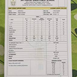 Report Card Marks Transfer