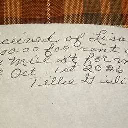 Edit Handwritten Receipt Date