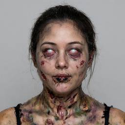 After - Zombie Makeup Transformation