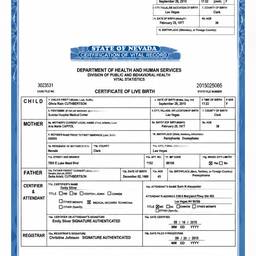 Birth Certificate Restored
