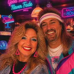 After - 80s Style Couple Photo