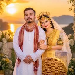 Romantic Couple Sunset Portrait