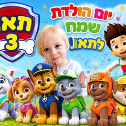 Hebrew Birthday Text Poster
