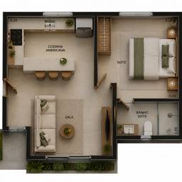 Modern 3D Apartment Floor Plan