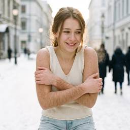 Nachher - Sommer-Outfit in Winterstraße