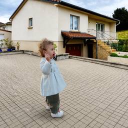 Toddler on Driveway