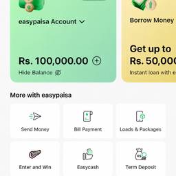 Après - Modifier la capture d'écran du solde EasyPaisa