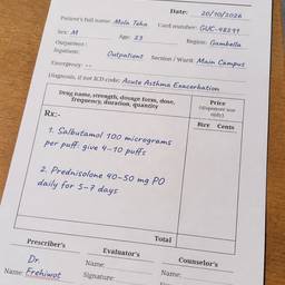 Realistic Prescription Form Photo