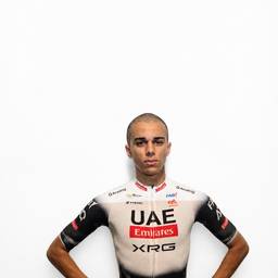 Cyclist on White Background