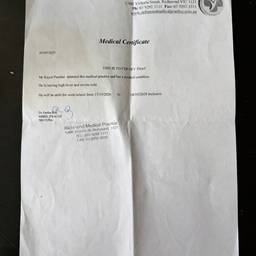 Después - Edición de texto de certificado médico