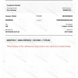 Après - Modification de la Date sur une Facture de Train