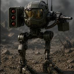 Realistic Robot Warrior Art