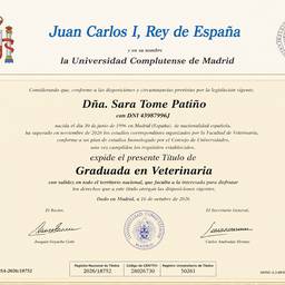 Depois - Diploma de Graduação em Veterinária