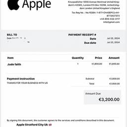 Edit Receipt Amount