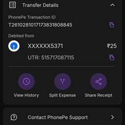 Antes - Editar captura de pantalla de pago de PhonePe