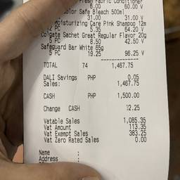 Receipt Text Editing