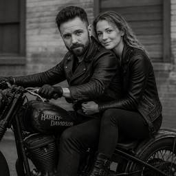 Après - Portrait de Couple à Moto