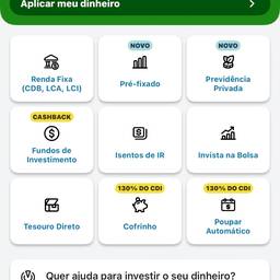 Antes - Edição de valores em app bancário
