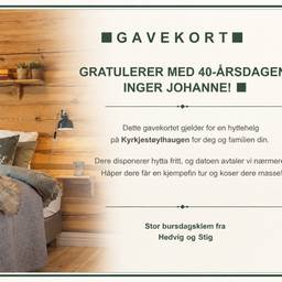 After - Cozy Cabin Gift Certificate