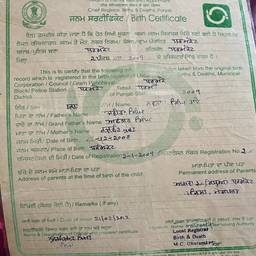 Birth Certificate Date Edit