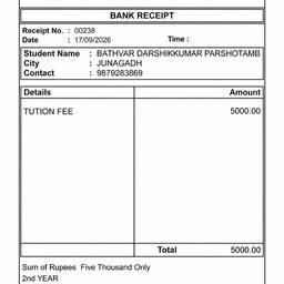 Bank Receipt Editor