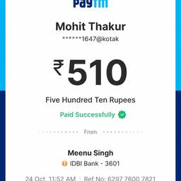Después - Editar importe del recibo de Paytm