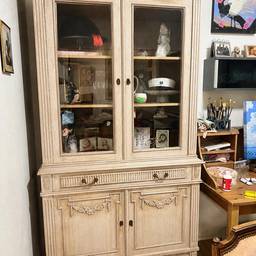 After - Bleached Wood China Cabinet