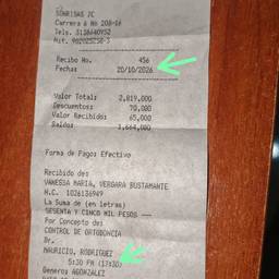 Edit Receipt Date & Time