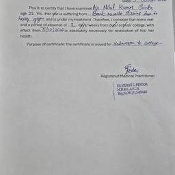 Medical Certificate Date Edit