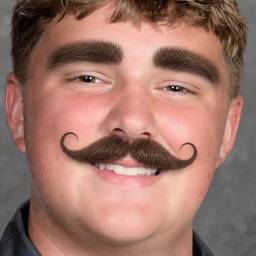 Depois - Edição de Foto com Bigode Engraçado