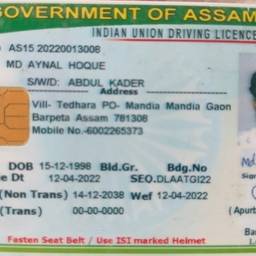 Before - Driving Licence Text Edit