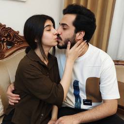 Kissing Couple Photo Merge