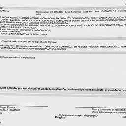 Clean Scanned Medical Document