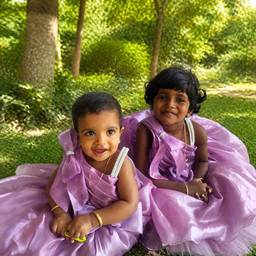 Kids on Garden Grass