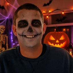 Spooky Halloween Skull Selfie