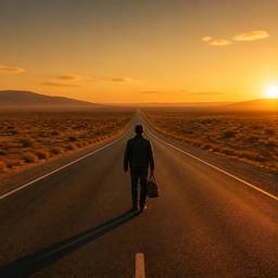 Lone Desert Traveler