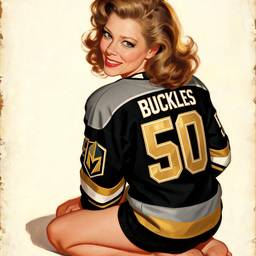 Nachher - Vintage Pin-Up Geburtstagsplakat