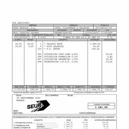 Después - Edición de la fecha del recibo de nómina