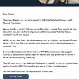 Change Name on Donation Letter
