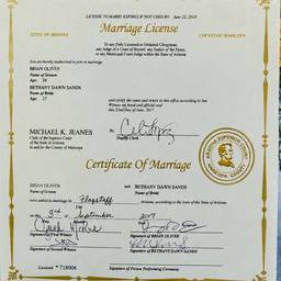 Marriage Certificate Name Edit