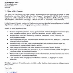 Before - Employment Letter Edit