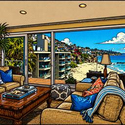 Nachher - Comic-Strandhaus