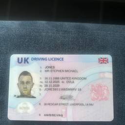Before - UK Driving Licence Surname Edit