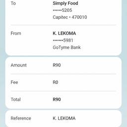 PayShap Payment Screenshot Edit