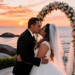 Wedding Kiss Photo Edit