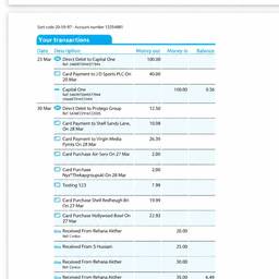 Bank Statement Text Edit